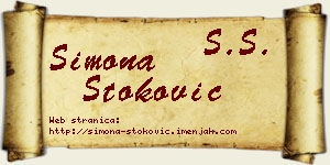 Simona Stoković vizit kartica